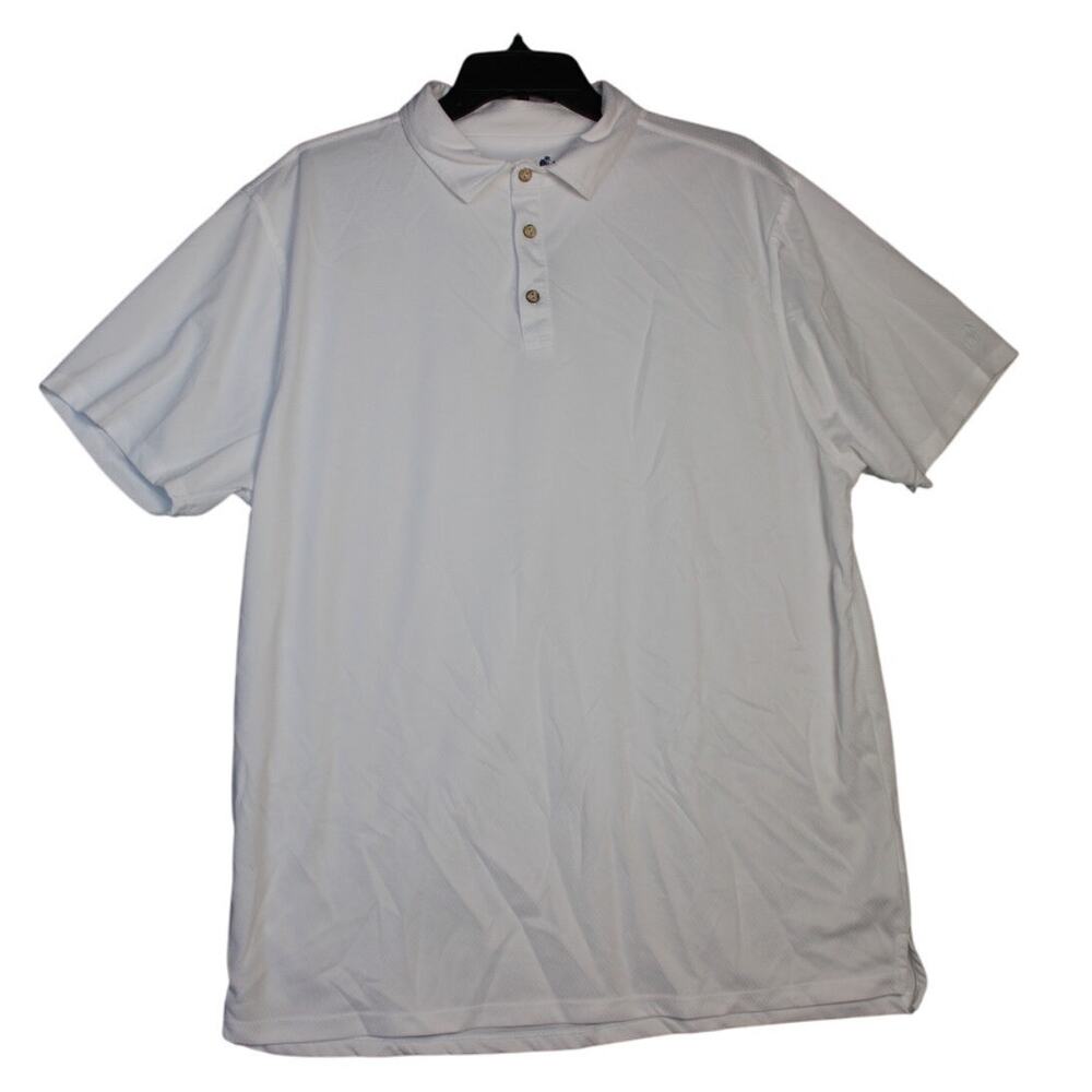Caribbean Joe Mens White Short Sleeve Polo Size‎ XL